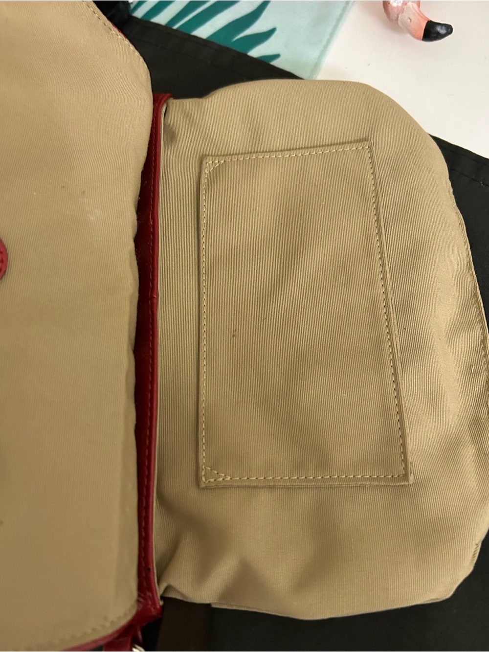 Coach Red Leather Pleated Clutch with Signature Button, with hang tag. EUC - Picture 7 of 7